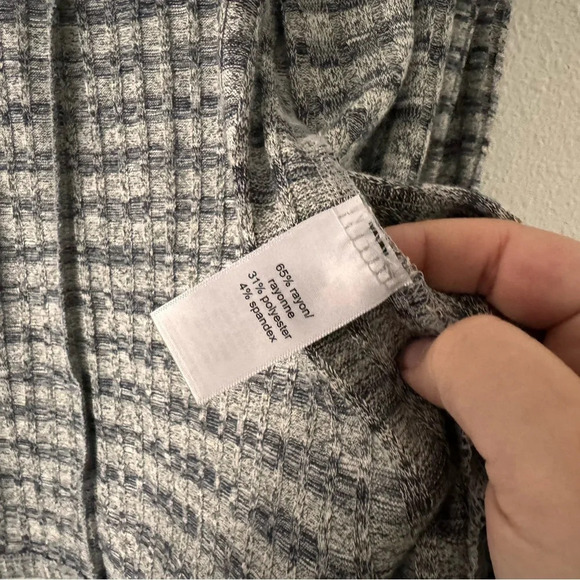 Open Front Cardigan Long Ruche Sleeve Criss Cross Open Back Slit Side Small - Picture 6 of 10